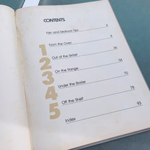 Load image into Gallery viewer, Better Homes and Gardens all-time favourite fish and seafood hardcover cookbook, showing table of contents.