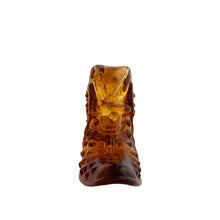Load image into Gallery viewer, Put a spring in your step with this vintage colonial amber Hobnail pressed glass slipper shoe with cat. Crafted by Fenton Art Glass, USA, 1959 - 1982. Collect all the colours!
It's in excellent condition, no chips.
Measures 5 3/4 x 1 1/2 x 3 inches
