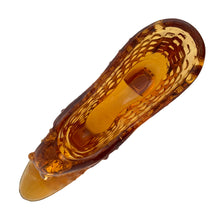 Load image into Gallery viewer, Jacks Daughter of All Trades Vintage Antique Mid-Century Kitsch Store Shop Reseller Etsy Shopify Toronto Canada Free Porch Pick Up Local Delivery Worldwide Shipping Judy Weinberg Unique Housewarming Gift Sustainable Gift Wedding Gift Home Decor Collectible Collector Gift Farmhouse Cottagecore Cottage Lodge Shabby Chic Industrial colonial amber Hobnail pressed glass slipper shoe cat Fenton Art Glass 1950s 1960s 1970s 1980s