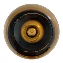 Load image into Gallery viewer, Jacks Daughter of All Trades Vintage Antique Mid-Century Kitsch Store Shop Reseller Etsy Shopify Toronto Canada Free Porch Pick Up Local Delivery Worldwide Shipping Judy Weinberg Unique Housewarming Gift Sustainable Gift Wedding Gift Home Decor Collectible Collector Gift Farmhouse Cottagecore Cottage Lodge Shabby Chic Industrial modernist amber glass vase clear base with bubble Magnor Glassverk Norway 1960s 1970s art glass