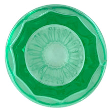 Load image into Gallery viewer, RARE FIND!
Antique uranium green depression glass sugar dispenser with chrome lid. Paden City Glass, USA, 1915. Lid by Elite Works Brass. The glass glows brilliantly under black light. A stunning piece of vintage history to add to your glass collection...a real gem!
In good vintage condition, no chips, minor flea bites around the collar where the lid meets the glass and age-related wear to the lid.
3 3/8 x 5 1/2 inches
