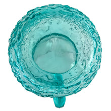 Load image into Gallery viewer, Vintage Anchor Hocking Milano aqua glass pitcher, complete view showing the bottom