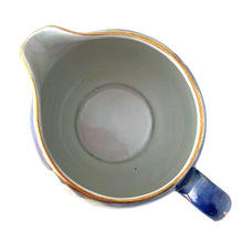 Load image into Gallery viewer, Top view of vintage Scottish lustreware pitcher showing hand-painted fruit and foliage design