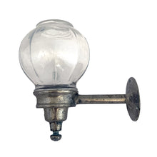 Load image into Gallery viewer, Vintage Art Deco glass globe wall-mounted cast metal industrial soap dispenser. These were typically found in classic bathrooms, gas stations, or public lavatories in the early to mid-20th century. This dispenser adds historical charm to farmhouse, industrial, or authentic restorations.
In as found used vintage condition, no chips in the glass, metal bracket shows patina and age-related wear. Requires restoration.
Measures 5 3/4 inches tall and extends 5 3/4 inches from the wall. Globe 3 1/2 inches