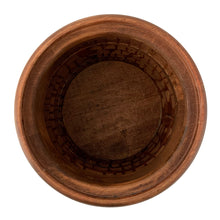 Load image into Gallery viewer, Interior view of Baribocraft apple ice bucket showing white plastic Mapac liner for ice insulation, 1960s functional design