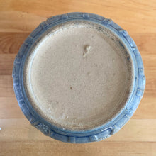 Load image into Gallery viewer, Jacks Daughter of All Trades Vintage Antique Mid-Century Kitsch Store Shop Reseller Etsy Shopify Toronto Canada Free Porch Pick Up Local Delivery Worldwide Shipping Judy Weinberg Unique Housewarming Gift Sustainable Gift Wedding Gift Home Decor Collectible Collector Gift Farmhouse Cottagecore Cottage Lodge Shabby Chic Industrial Art Pottery Art Deco Rare art deco gloss beige blue fade ceramic yellow ware pitcher climbing roses trellis McCoy Pottery 1920s