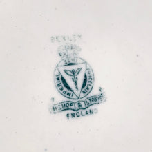 Load image into Gallery viewer, Back of antique Bishop & Stonier platter showing maker's mark, semi imperial porcelain stamp, Hanley Stoke-on-Trent England