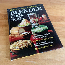 Load image into Gallery viewer, Better Homes and Gardens is known for its fabulous cookbooks. This hardcover cookbook focuses on Blender inspired recipes. Its 96 pages are filled with amazing recipes along with many colour photographs. Originally published by Meredith Corporation, USA, 1971. This is the sixteenth edition 1980. In great vintage condition with normal age-related yellowing.