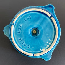 Load image into Gallery viewer, Jacks Daughter of All Trades Vintage Antique Mid-Century Kitsch Store Shop Reseller Etsy Shopify Toronto Canada Free Porch Pick Up Local Delivery Worldwide Shipping Judy Weinberg Unique Housewarming Gift Sustainable Gift Wedding Gift Home Decor Collectible Collector Gift Farmhouse Cottagecore Cottage Lodge Shabby Chic Industrial Hollywood Regency 3-part handled dish lazy susan centrepiece shape L65 California Pottery USA 1950s serving piece for nuts candies snacks