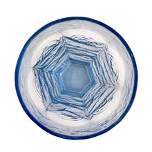 Load image into Gallery viewer, Stunning pale blue "Chivalry" cooler glass. The glass has a textured surface with a six panel shape making them super easy to hold. Crafted by the Libbey Glass Company, USA, circa 1990s. A great addition to your glassware collection! In excellent condition, free from chips. Measures 3 3/8 x 6 1/8 inches Capacity 16 ounces