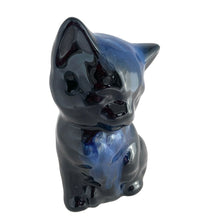 Load image into Gallery viewer, Charming vintage redware cat figurine finished in blue drip glaze. Crafted by the artists of Blue Mountain Pottery in the 1970s. This nostaligc piece of Canadian craftsmanship is the purr-fect addition to your art pottery collection.
Excellent condition, no chips, cracks or repairs. Unmarked.
Measures 3 x 2 3/4 x 5 1/2 inches