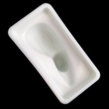 Load image into Gallery viewer, Gorgeous vintage white cat-on-nest milk glass dish featuring a lovely lace edge and blue glass eyes. Crafted by Westmoreland Glass, USA, circa 1950s/60s. A unique piece of pressed glass to use as a candy dish or catchall. A wonderful gift for the vintage glass enthusiast or cat lover!
In excellent condition, no chips, cracks or repairs. Lid and base have Westmoreland's maker's mark.
Measures 8 1/8 x 5 1/8 x 6 inches