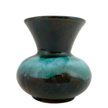 Load image into Gallery viewer, Detail of green drip glaze pattern on Blue Mountain Pottery redware vase