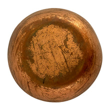Load image into Gallery viewer, Bottom detail of 1960s Bovano enamel on copper green floral trinket dish