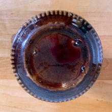 Load image into Gallery viewer, Jacks Daughter of All Trades Vintage Antique Mid-Century Modern Store Shop Reseller Etsy Shopify Toronto Canada Free Porch Pick Up Local Delivery Worldwide Shipping Judy Weinberg Unique Housewarming Sustainable Home Decor Collectible Collector Gift Farmhouse Cottagecore Cottage Grannycore Shabby Chic brown stoneware pitcher ribbed bands creamer syrup Medalta Stoneware Canada 1924 utilitarian kitchen tableware flower vase