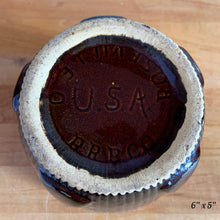 Load image into Gallery viewer, Close-up of the Robinson Ransbottom Pottery Co, USA maker's mark stamped into the base of the 6-inch planter