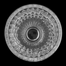Load image into Gallery viewer, Vintage modernist style Candle Wax clear glass cylinder vase. Designed by Frantisek Peceny for Hermanova Hut, Czechoslovakia, 1974. A gorgeous piece of art glass to add to your collection.
In excellent condition, no chips.
Measures 2 7/8 x 7 inches