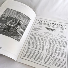 Load image into Gallery viewer, Vintage reproduction of the "Catalog of Mission Furniture 1913, Sectional Come-Packt Furniture" softcover reference book. Algrove Publishing, Canada, 2004. This book is an authentic reproduction of the original catalogue and features detailed illustration, photographs and a plethora of information! Pages not included were the final page chart of wood stains and leather dyes in colour due to the difficulty of accurately reproducing colours. Measures 8 3/4 x 12 inches 68 pages