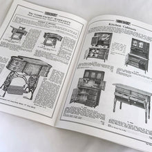 Load image into Gallery viewer, Vintage reproduction of the "Catalog of Mission Furniture 1913, Sectional Come-Packt Furniture" softcover reference book. Algrove Publishing, Canada, 2004. This book is an authentic reproduction of the original catalogue and features detailed illustration, photographs and a plethora of information! Pages not included were the final page chart of wood stains and leather dyes in colour due to the difficulty of accurately reproducing colours. Measures 8 3/4 x 12 inches 68 pages