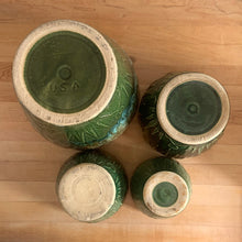 Load image into Gallery viewer, Jacks Daughter of All Trades Vintage Antique Mid-Century Kitsch Store Shop Reseller Etsy Shopify Toronto Canada Free Porch Pick Up Local Delivery Worldwide Shipping Judy Weinberg Unique Housewarming Gift Sustainable Gift Wedding Gift Home Decor Collectible Collector Gift Farmhouse Cottagecore Cottage Lodge Shabby Chic Industrial Art Pottery Celestial Moon and Star ceramic garden planter pot brown ochre green drip glaze Robinson Ransbottom Pottery Co 1960s garden container garden outdoor indoor
