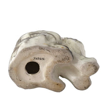 Load image into Gallery viewer, Bottom of vintage ceramic cat figurine showing Made in Japan mark, 1950s-1960s era