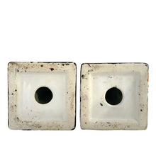 Load image into Gallery viewer, Jacks Daughter of All Trades Vintage Antique Mid-Century Kitsch Store Shop Reseller Etsy Shopify Toronto Canada Free Porch Pick Up Local Delivery Worldwide Shipping Judy Weinberg Unique Housewarming Gift Sustainable Gift Wedding Gift Home Decor Collectible Collector Gift Farmhouse Cottagecore Cottage Lodge Shabby Chic Industrial Hollywood Regency Chinoiserie style porcelain candle holders black peach lustre lily flowers birds Japan 1960s