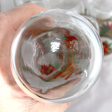 Load image into Gallery viewer, Jacks Daughter of All Trades Vintage Antique Mid-Century Kitsch Store Shop Reseller Etsy Shopify Toronto Canada Free Porch Pick Up Local Delivery Worldwide Shipping Judy Weinberg Unique Housewarming Gift Sustainable Gift Wedding Gift Home Decor Collectible Collector Gift Farmhouse Cottagecore Cottage Lodge Shabby Chic 10-piece Christmas glass tumbler set red green gold poinsettias bows Libbey Canada 1980s holiday spirit tableware glassware drinkware barware