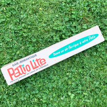 Load image into Gallery viewer, Retro insect control hits your patio with these vintage citronella candles in aluminum foil tins that sit comfortably in individual metal stands. Manufactured by F. Baillargeon Ltd., Canada, circa 1950s. This Montreal based company has been producing candles since 1896! New in box with six candles and six holders, plus instructions for use.