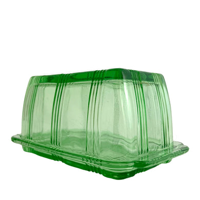 We are loving this vintage green uranium depression glass 