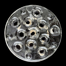 Load image into Gallery viewer, LE Smith glass flower frog bottom view showing excellent vintage condition, no chips