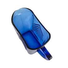 Load image into Gallery viewer, Classic vintage cobalt blue Chevron pressed glass creamer. Crafted by Hazel-Atlas Glass, USA, 1930s. Made in two sizes, this is the larger version. A stunning example of art deco tableware!
In excellent condition, no chips.
Measures 5 7/8 x 2 1/2 x 4 1/4 inches
Capacity 14 ounces