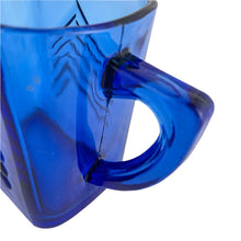 Load image into Gallery viewer, Classic vintage cobalt blue Chevron pressed glass creamer. Crafted by Hazel-Atlas Glass, USA, 1930s. Made in two sizes, this is the larger version. A stunning example of art deco tableware!
In excellent condition, no chips.
Measures 5 7/8 x 2 1/2 x 4 1/4 inches
Capacity 14 ounces