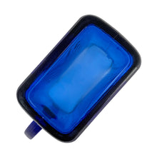 Load image into Gallery viewer, Jacks Daughter of All Trades Vintage Antique Mid-Century Kitsch Store Shop Reseller Etsy Shopify Toronto Canada Free Porch Pick Up Local Delivery Worldwide Shipping Judy Weinberg Unique Housewarming Gift Sustainable Gift Wedding Gift Home Decor Collectible Collector Gift Farmhouse Cottagecore Cottage Lodge Shabby Chic vintage cobalt blue Chevron pressed glass creamer Hazel-Atlas Glass 1930s Classic art deco tableware