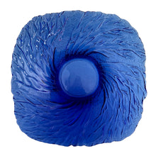 Load image into Gallery viewer, Overhead view of Pertti Kallioinen cobalt blue Metsä bowl — vintage Finnish art glass tableware, 1970s