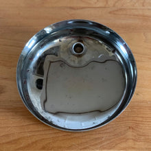 Load image into Gallery viewer, Mid-century vintage glass cocktail shaker with 12 drink recipes, colourful red, orange, green, topped with a border of black and white bar glass graphics and chrome lid. Produced by the Continental Can Company in the USA. A home bartender's dream...no Googling required! In excellent condition, free from chips/cracks, vibrant colours. Measures 4 x 9 inches