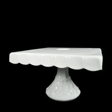 Load image into Gallery viewer, Vintage Indiana Glass "Constellation" Milk Glass Square Cake Stand