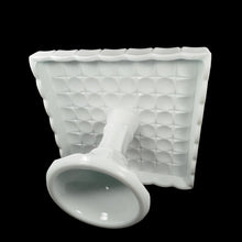 Load image into Gallery viewer, Vintage Indiana Glass "Constellation" Milk Glass Square Cake Stand