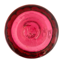 Load image into Gallery viewer, Jacks Daughter of All Trades Vintage Store Shop Reseller Etsy Shopify Toronto Canada Free Porch Pick Up Local Delivery Worldwide Shipping Judy Weinberg Unique Housewarming Hostess Sustainable Gift Home Decor Collectible Collector Mothers Fathers Day Farmhouse Cottage Core Shabby Chic Pilgrim Art Glass Cranberry Optic Glass Pitcher Hand Blown 1980s