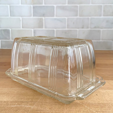 We are loving this vintage clear depression glass 