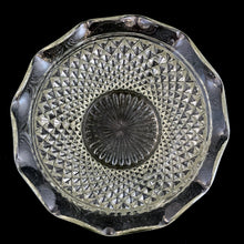 Load image into Gallery viewer, Sparkling vintage clear "Diamond Point" jardiniere ice bucket featuring a flared crimped edge. Crafted by Indiana Glass, USA, between 1965 - 1990. A versatile piece to use as an ice bucket, to serve snacks or as a planter for your favourite houseplant. In excellent condition, free from chips. 6 1/2 x 5 1/4 inches