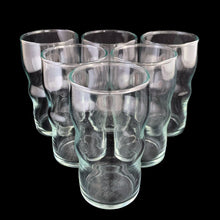 Load image into Gallery viewer, Full set of vintage Dominion Glass wavy juice glasses, 2⅜ inches diameter by 4⅜ inches tall