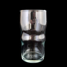 Load image into Gallery viewer, Close-up of wavy profile on vintage Dominion Glass juice glasses showing retro design