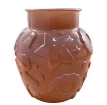 Load image into Gallery viewer, Vintage Chocolate Brown Embossed Glass Cookie Jar, Hazel-Atlas Glass, USA