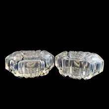 Load image into Gallery viewer, Jacks Daughter of All Trades Vintage Store Shop Etsy Shopify Toronto Canada Free Porch Pick Up Local Delivery Worldwide Shipping Judy Weinberg Unique Hostess Sustainable Gift Home Decor Collector Collectible Tableware Day Farmhouse Cottage Core Cottagecore Grannycore Shabby Chic Kitchen Elegant Crystal Glass Fan Salt and Pepper Shakers Sterling Silver Mother-of-Pearl Lids