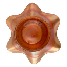 Load image into Gallery viewer, Bottom of vintage Fenton Art Glass carnival glass dish showing excellent condition, Made in USA 1950s