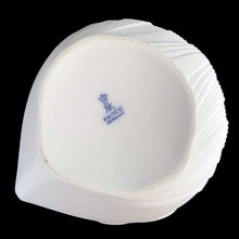 Load image into Gallery viewer, Jacks Daughter of All Trades Vintage Antique Mid-Century Kitsch Store Shop Reseller Etsy Shopify Toronto Canada Free Porch Pick Up Local Delivery Worldwide Shipping Judy Weinberg Unique Housewarming Gift Sustainable Gift Wedding Gift Home Decor Collectible Collector Gift Farmhouse Cottagecore Cottage Lodge Shabby Chic Modernist Art Nouveau white bisque flower vase 0327 featuring embossed flower leaf plume smooth rim M. Frey Kaiser Germany 1980s