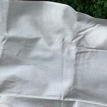 Load image into Gallery viewer, Vintage Indian Head 100% cotton tablecloth with a stamped pattern of flowers and cattails. These Bucilla kit tablecloths were intended to be painted with Tri-Chem Liquid Embroidery pens, but can easily be stitched with embroidery floss to create a beautiful table covering. In as found vintage condition with staining, see photos. Comes with original instruction sheet. Measures 54 x 72 inches