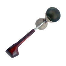 Load image into Gallery viewer, Full view of vintage Glo-Hill Barmates double jigger, stainless steel and bakelite, Canada 1950s mid-century barware