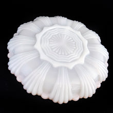 Load image into Gallery viewer, This classic vintage 896 3-part milk glass relish dish features a gold gilt sawtooth edge. Crafted by Anchor Hocking, USA, 1960s. This lovely relish dish would be perfect for serving your favourite pickled treats, candies or nuts. Elevate any occasion with this elegant platter!
In excellent condition, no chips.
Measures 10 x 1 1/4 inches