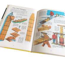 Load image into Gallery viewer, Vintage mid-century The Golden Book of Crafts and Hobbies, hardcover book. Beautifully illustrated in colour, this is not your average "craft" book. Its 104 pages contains a range advanced nature camp type projects to be completed independently or with adult supervision. Written by W. Ben Hunt and published by Western Publishing, USA, copyright 1957. This is the sixteenth edition printed in 1972. The bound book is in excellent condition. Previous owners name marked in pen (see photos).